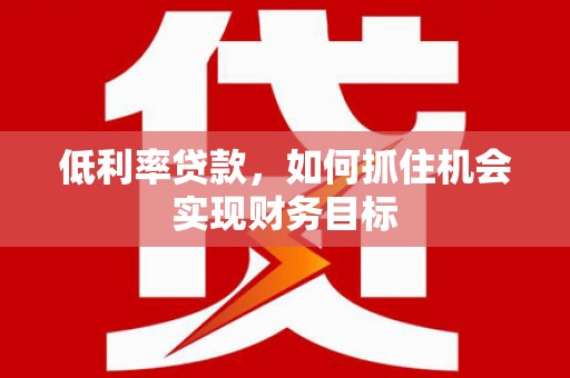 玛纳斯低利率贷款，如何抓住机会实现财务目标