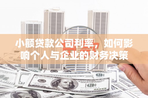 玛纳斯小额贷款公司利率，如何影响个人与企业的财务决策