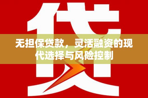 玛纳斯无担保贷款，灵活融资的现代选择与风险控制