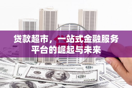 玛纳斯贷款超市，一站式金融服务平台的崛起与未来