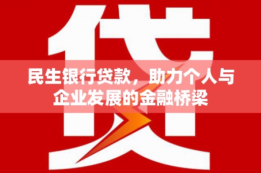 玛纳斯民生银行贷款，助力个人与企业发展的金融桥梁