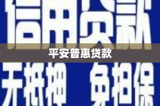玛纳斯平安普惠贷款