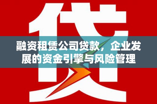 玛纳斯融资租赁公司贷款，企业发展的资金引擎与风险管理